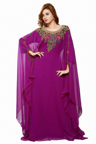 Purple Eid Kaftan Dress Moroccan Kaftan Dress