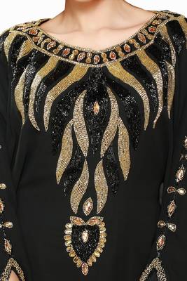 Black Buy This Moroccan Jalabviya Takhita Var For Women Gown Dress 2