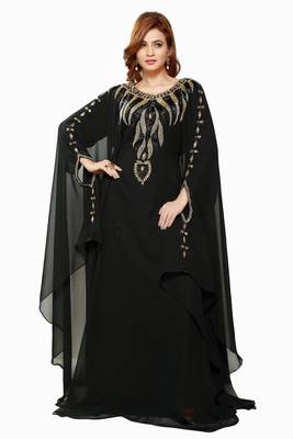 Black Buy This Moroccan Jalabviya Takhita Var For Women Gown Dress 1