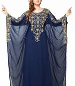 Navy Blue  Moroccan Kaftan Islamic Moroccan Jalabiya Dress