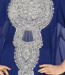 Navy Blue New Moroccan Arabic Islamic Party Wear Party Dress For Women