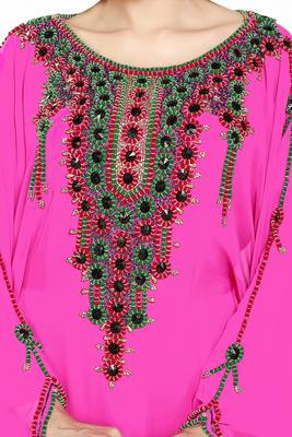 Pink New Hand Embroidery Work By Al Mehraan Fashion For Women Gown 2