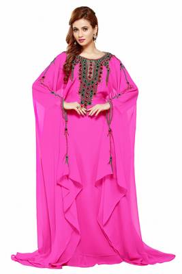 Pink New Hand Embroidery Work By Al Mehraan Fashion For Women Gown 1