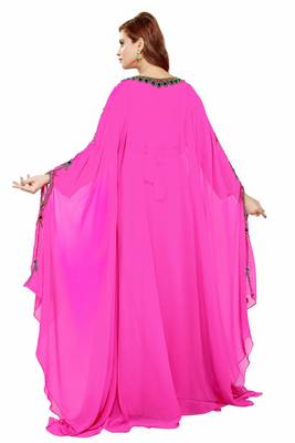 Pink New Hand Embroidery Work By Al Mehraan Fashion For Women Gown 3