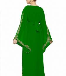 Bottle Green Morocan Arabic Islamic Kaftan Dress