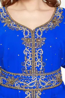 Royal blue Eid Kaftan Dress Moroccan Kaftan Dress