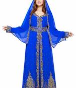 Royal blue Eid Kaftan Dress Moroccan Kaftan Dress