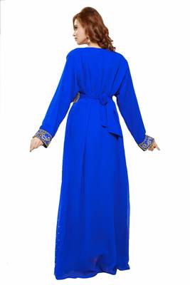 Royal blue Eid Kaftan Dress Moroccan Kaftan Dress 3
