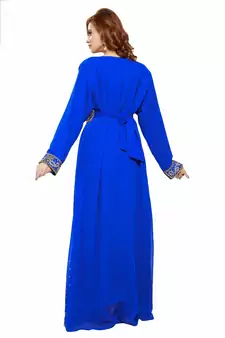 Royal blue Eid Kaftan Dress Moroccan Kaftan Dress