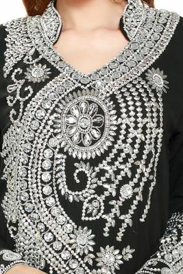 Black Buy This Moroccan Jalabviya Takhita Var For Women Gown Dress 2