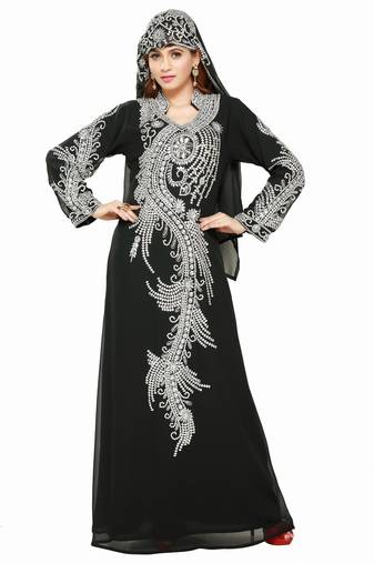 Black Buy This Moroccan Jalabviya Takhita Var For Women Gown Dress