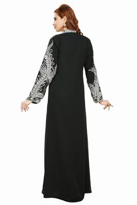 Black Buy This Moroccan Jalabviya Takhita Var For Women Gown Dress 3