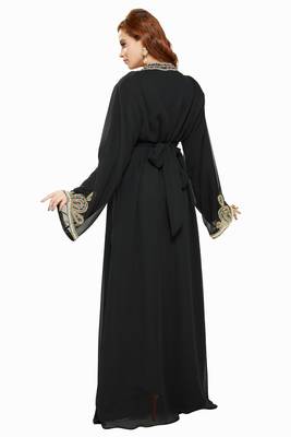 Black  Moroccan Kaftan Islamic Moroccan Jalabiya Dress 2