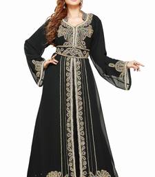 Black  Moroccan Kaftan Islamic Moroccan Jalabiya Dress