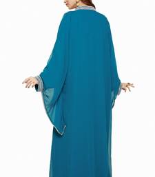 Blue New Moroccan Arabic Islamic Party Wear Party Dress For Women