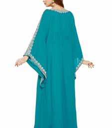 Green Gandura Moroccan Arabic Traditional Party Thobe Kaftan