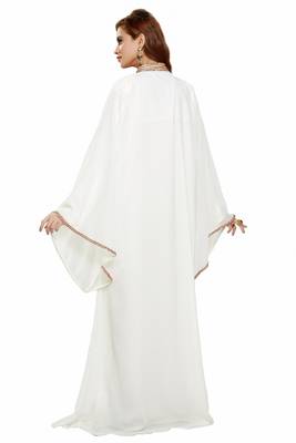 Off white Buy This Moroccan Jalabviya Takhita Var For Women Gown Dress 2