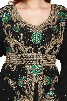 Black Ethinc Women Arabic Elegant Lowest For Daily Use Kaftan 3