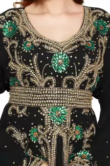 Black Ethinc Women Arabic Elegant Lowest For Daily Use Kaftan