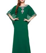Green Beautiful Moroccan Islamic Wedding Gown Party Wear Gown For Women