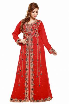 Red Eid Kaftan Dress Moroccan Kaftan Dress 1