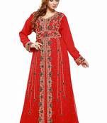 Red Eid Kaftan Dress Moroccan Kaftan Dress