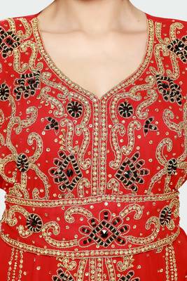 Red Eid Kaftan Dress Moroccan Kaftan Dress 3