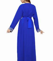 Royal blue Modern Islamic Arabic Kaftan Dress For Weddin Gown Party Wear Dress
