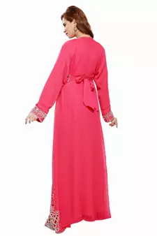 Pink  Moroccan Kaftan Islamic Moroccan Jalabiya Dress