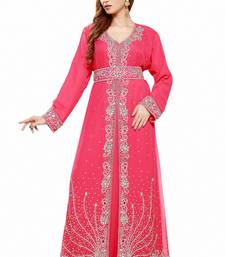 Pink  Moroccan Kaftan Islamic Moroccan Jalabiya Dress