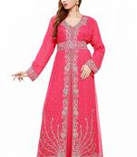 Pink  Moroccan Kaftan Islamic Moroccan Jalabiya Dress