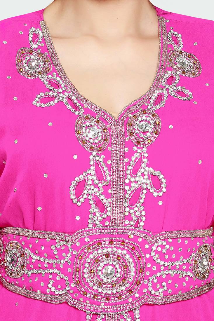 Pink New Hand Embroidery Work By Al Mehraan Fashion For Women Gown