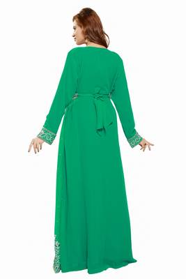 Green Buy This Moroccan Jalabviya Takhita Var For Women Gown Dress 2