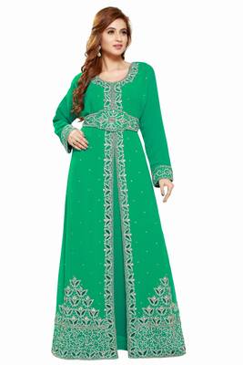 Green Buy This Moroccan Jalabviya Takhita Var For Women Gown Dress 1