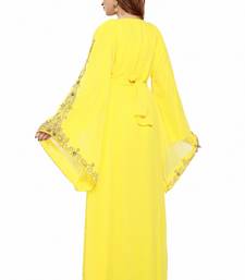 Yellow Eid Kaftan Dress Moroccan Kaftan Dress