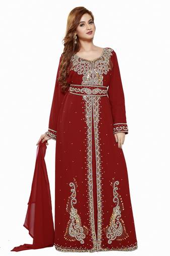 Maroon Buy This Moroccan Jalabviya Takhita Var For Women Gown Dress