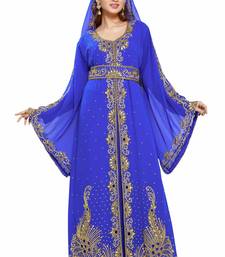 Royal blue  Moroccan Kaftan Islamic Moroccan Jalabiya Dress