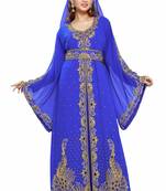 Royal blue  Moroccan Kaftan Islamic Moroccan Jalabiya Dress
