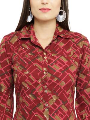 Indibelle Maroon woven cotton kurti with trouser 2