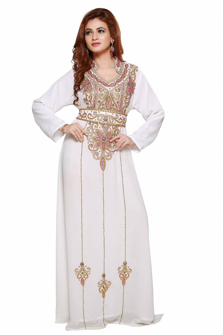 Inner Cream Jacket Royal  Blue New Hand Embroidery Work By Al Mehraan Fashion For Women Gown