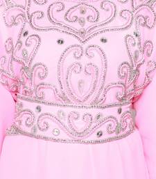 Baby Pink Eleagnt Modern Arabic Kaftan Dress For Women Wedding Gown