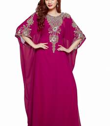 Wine Beautiful Moroccan Islamic Wedding Gown Party Wear Gown For Women