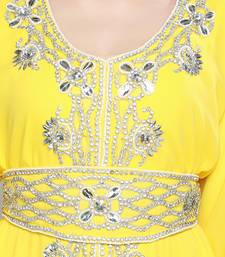 Yellow Eid Kaftan Dress Moroccan Kaftan Dress