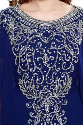 Navy Blue Buy This Moroccan Jalabviya Takhita Var For Women Gown Dress 2