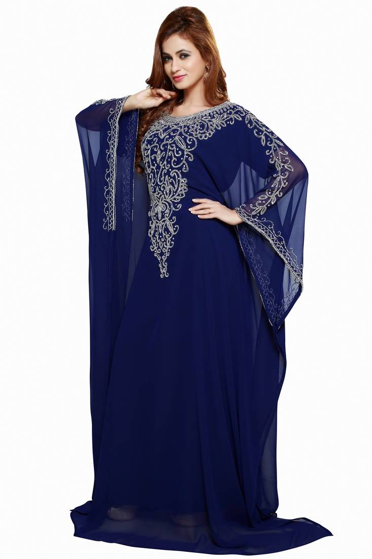 Navy Blue Buy This Moroccan Jalabviya Takhita Var For Women Gown Dress
