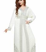 Off white New Moroccan Arabic Islamic Party Wear Party Dress For Women