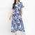Indigo woven rayon kurti with trouser