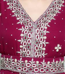 Maroon Royal  Moroccan Beautiful Zari Work Jilbab Jalabiya Kaftan Dress