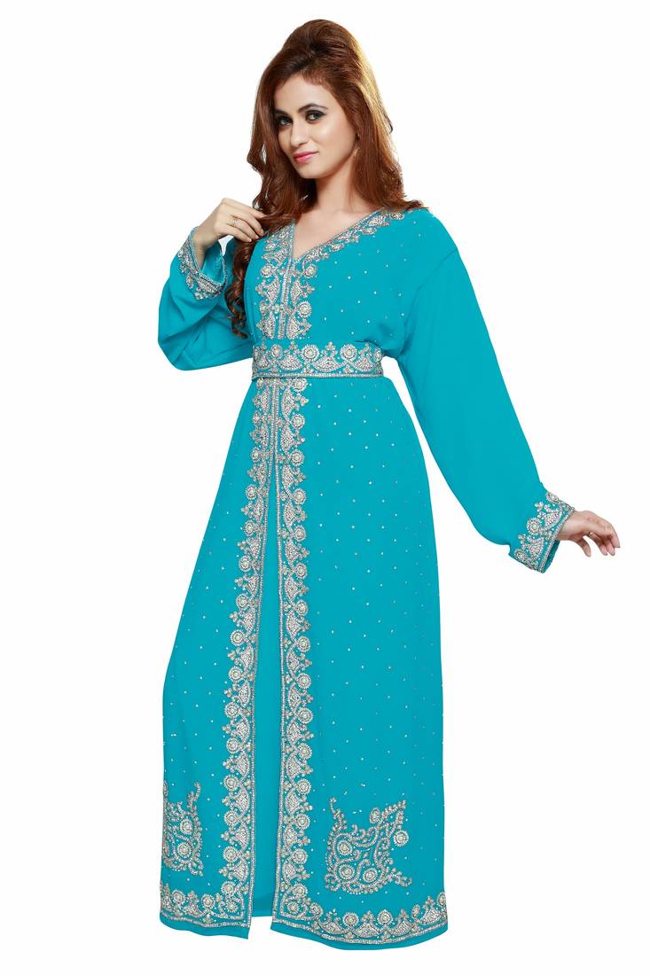 Phirozy Gandura Moroccan Arabic Traditional Party Thobe Kaftan