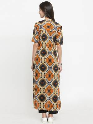 Indibelle Multicolor woven cotton kurti with trouser 3